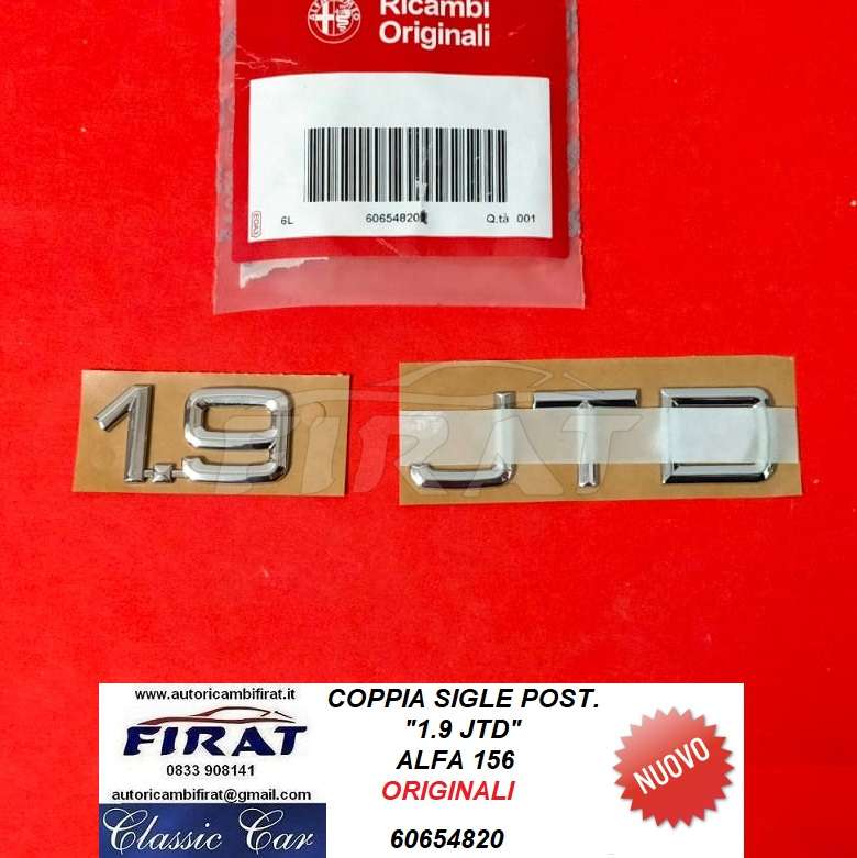SIGLA ALFA 156 1.9 JTD POST. (60654820)
